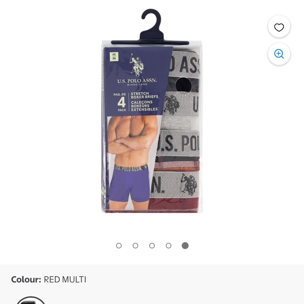 U.S. Polo Assn. Men's Red and Gray Boxer Briefs - 4 Pack